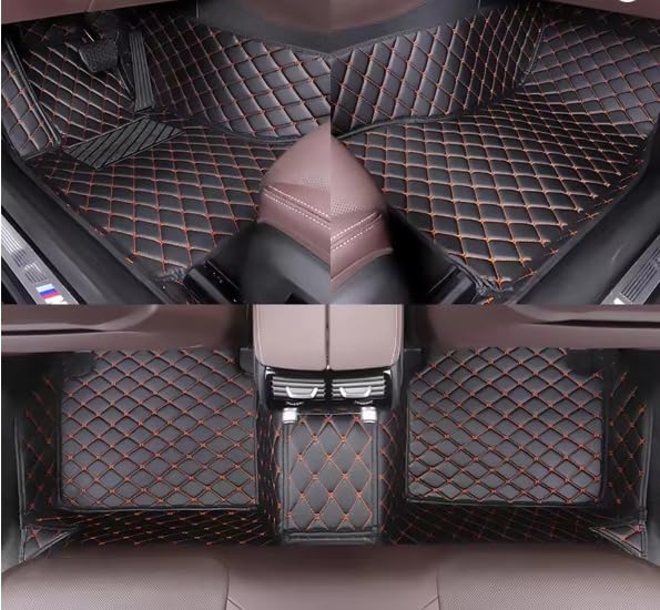 Image of 7D Car Foot Mat for Maruti Suzuki Brezza (2016-2021) | Black Red