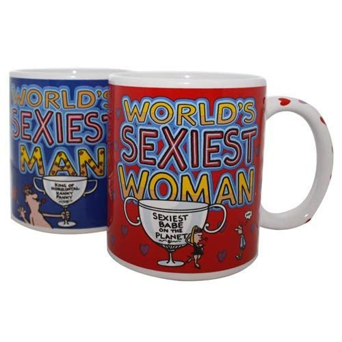 Matching Set of World's Sexiest Man & Woman Mugs Christmas All Occasions New Gif