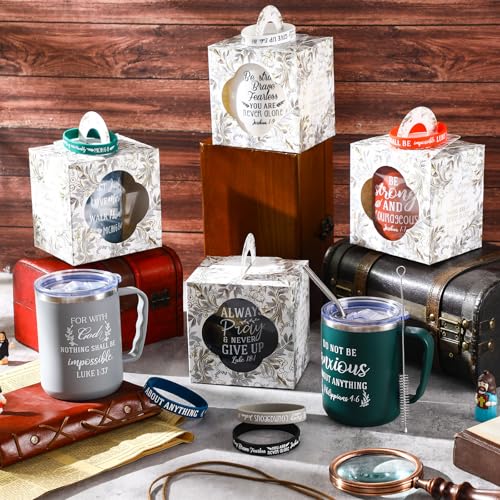 Cadeaux chrétiens tasses 500 ml avec versets de la Bible pour rompre la routine