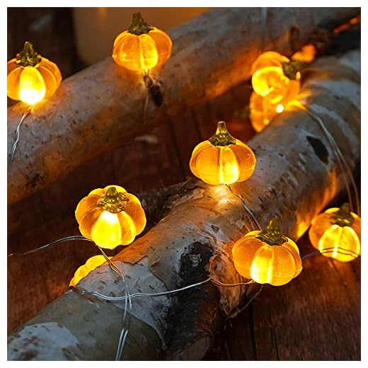 BOHON Halloween Lights 3D Jack-o-Lantern 10ft 30 LEDs Pumpkin String Lights Battery Powered Orange Lights for Halloween Party Indoor Fall Outdoor Harvest Thanksgiving Decorations