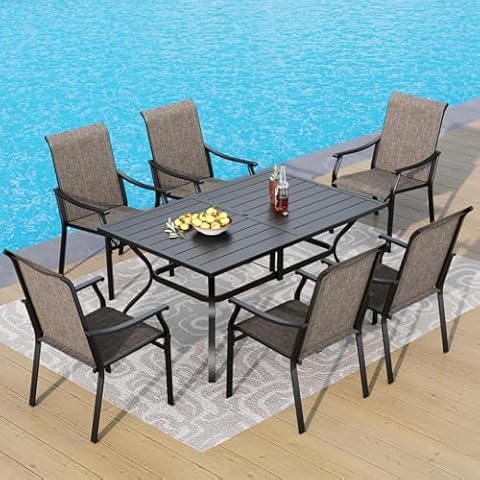 PHI VILLA Outdoor Dining Set for 6 Cover