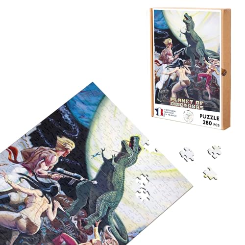 Puzzle Planet of Dinosaurs 280 pièces affiche de film rétro poster cinéma vintage
