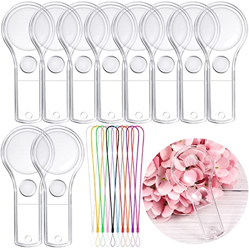 50 Pack Magnifying Glass for Kids 15x and 5X Handheld Portable Magnifier for Home Magnify Glasses Lens with 50 Lanyard for School Students Outdoor Explorer Science Observation and Reading