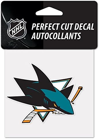NHL San Jose Sharks Perfect Cut Color Decal, 4" x 4" image 3
