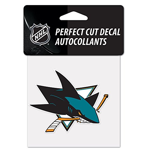 Wincraft NHL San Jose Sharks Perfect Cut Color Decal, 4