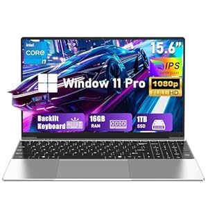 Laptop para juegos 2026, PC superior de 15.6 pulgadas, Windows 11 Pro, 16 GB de RAM 1 TB SSD, procesador Intel Core i7-7600U (hasta 3.9 GHz), 2 años de garantía, Office 365, FHD 1920 x 1080