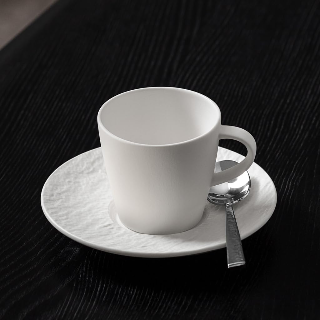 Villeroy & Boch Manufacture Rock Blanc White Premium Porcelain Espresso and Mocha Cup Dishwasher Safe