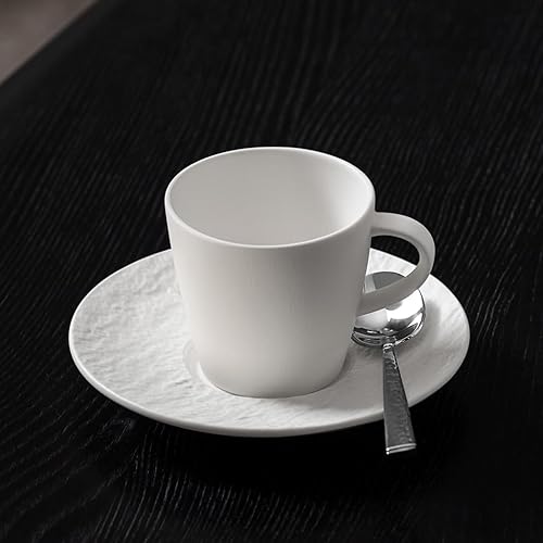 Miniatura 2 de Villeroy & Boch Fabricación Rock Blanc White Premium Porcelana Espresso y Mocha Cup Apto para lavavajillas