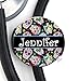 Stethoscope Tag - Sugar Skulls - Personalized Name - Steth ID Tag