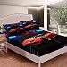 Set di biancheria da letto con angoli per auto da corsa per ragazzi e adulti, per bambini, con quadrante velocità, con 1 federa per cuscino, colore: arancione, blu
