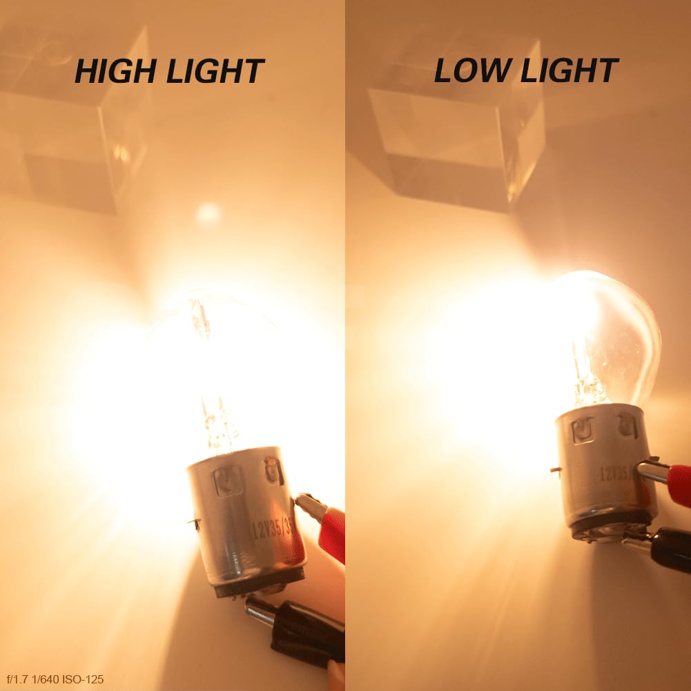 SOFOC BA20D S2 Halógeno 12V Blanco Cálido 35W Luz Alta/Baja Moto 1Pza