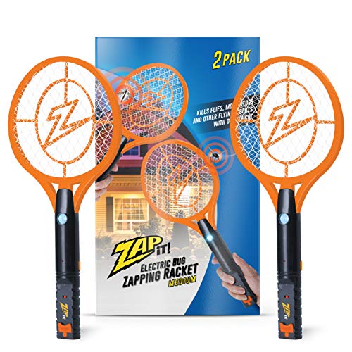 2 Pack Electric Fly Swatter Racket and Mosquito Zapper...