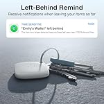 OTIC Smart Tracker Work with Apple Find My & Google Find Hub, for Dual-System Tracking Device Item Finder,Key Luggage Passport,Replaceble Battery (White, 4 Pack) - Image 5