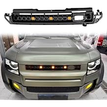 Octa Style LED Grille Lights Front Grill Trim Strips Lighting Accessories With 3 Yellow Lights Fits for LR Defender 90 110 130 2020 2021 2022 2023 2024 2025 2026