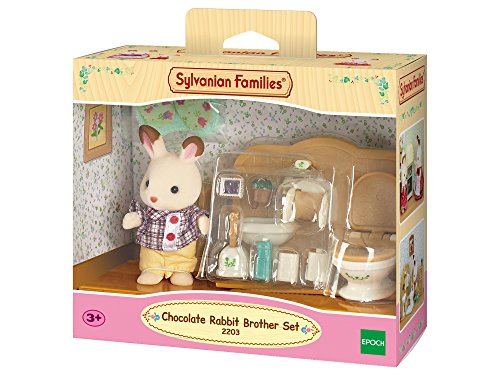Preisvergleich Produktbild Sylvanian Families 2203 - Schokoladenhasen Bruder mit Waschraum