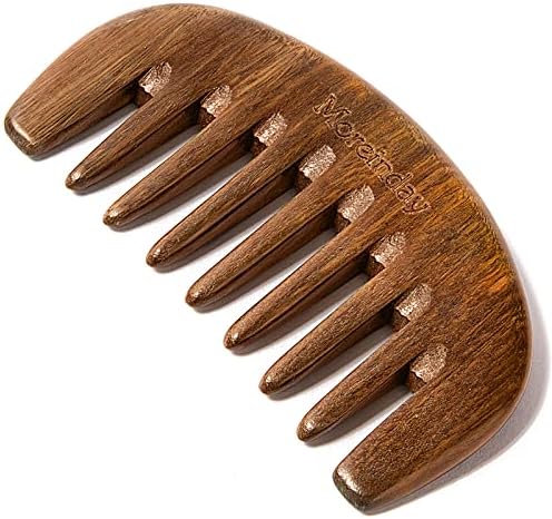 Moreinday Comb Wide Tooth Comb for Curly Hair Pocket Comb Hand Made Wooden Comb Natural Wood Comb for Women Men