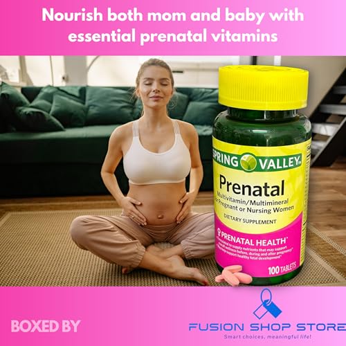 Image of Prenatal Vitamins- Multivitamin Multimineral for Pregnant and Nursing Women Supplement Tablets 100 Ct, Boxed By Fusion Shop Store