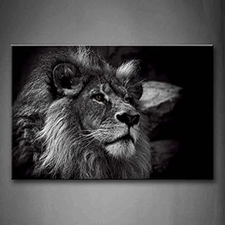 Black And White Gray Lion Head Portrait Wall Art Painting Pictures Print On Canvas Animal The Picture For Home Modern Decoration