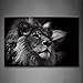 Produktbild First Wall Art Löwe Löwen Bilder Leinwand 24x36inch Bild Schwarz Weiß Tier Wandbilder Wohnzimmer Moderne für Schlafzimmer Dekoration Wohnung Home Deko Kunstdruck