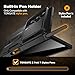 TONGATE for Z Fold 7 Case with Stylus & Pen Holder, [Built-in Privacy Screen Protector & Slide Camera Cover][Anti Spy] Military Grade Drop Stand Case for Samsung Galaxy Z Fold 7 with Belt Clip, Black