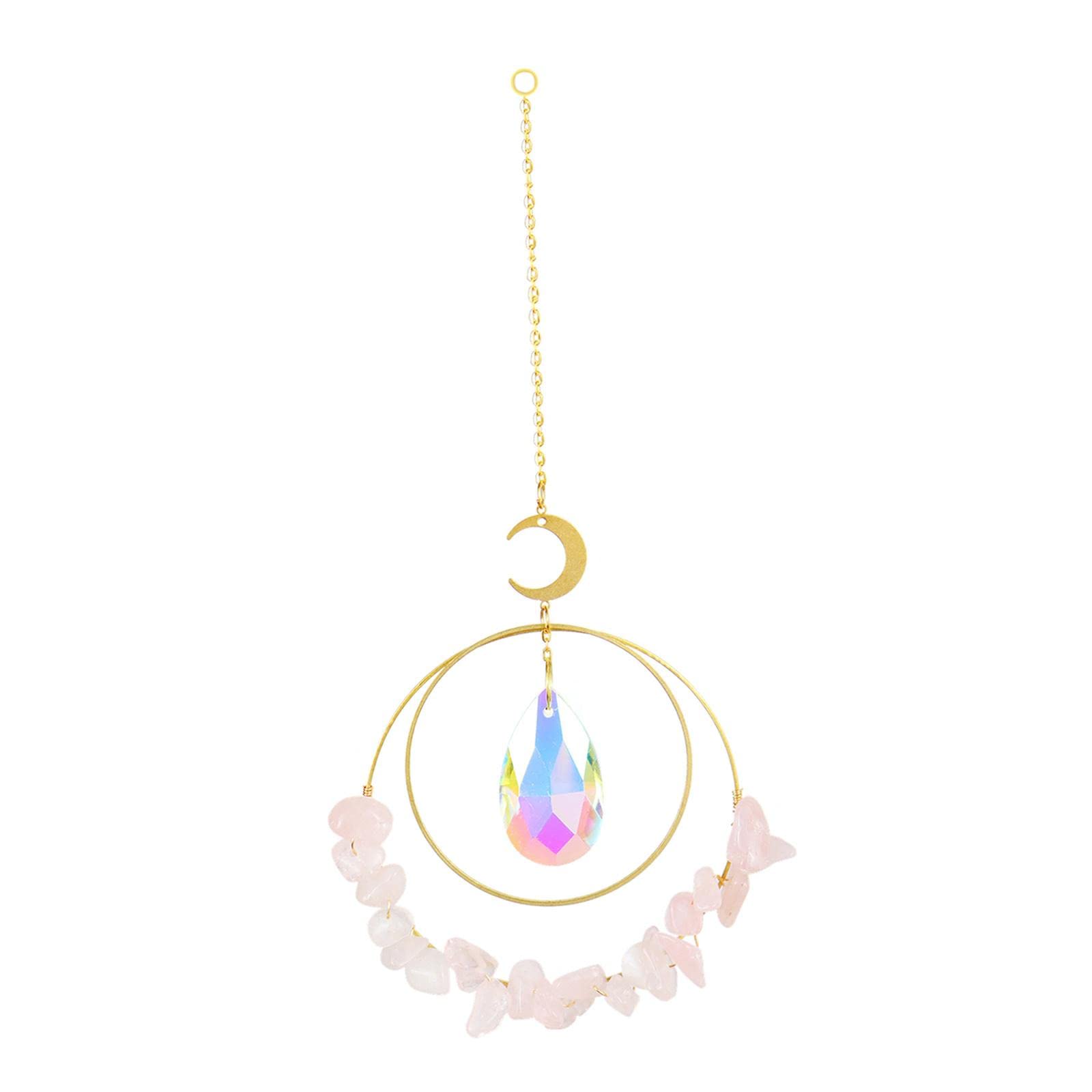 CLUB BOLLYWOOD®Crystal Suncatcher Window Hanging Decor Crystal Sun Catcher Wind Chime Decor Pink|Home & Garden | Yard, Garden & Outdoor Living | Wind Chimes|1 Piece Crystal Suncatcher-image-40