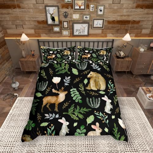 Parure de lit double microfibre douce lit ado motif faune - 2