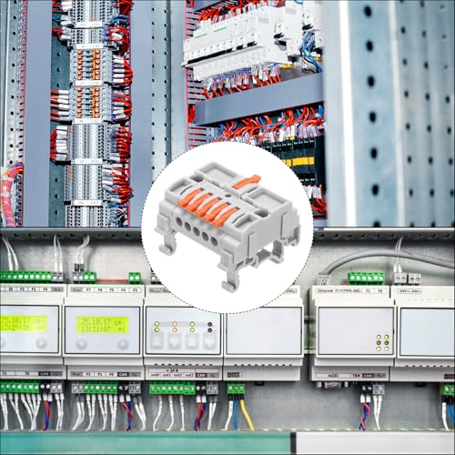 Bloques de terminales rápidos con distribución de 1 en 5 salidas y soporte resistente de 32A 5