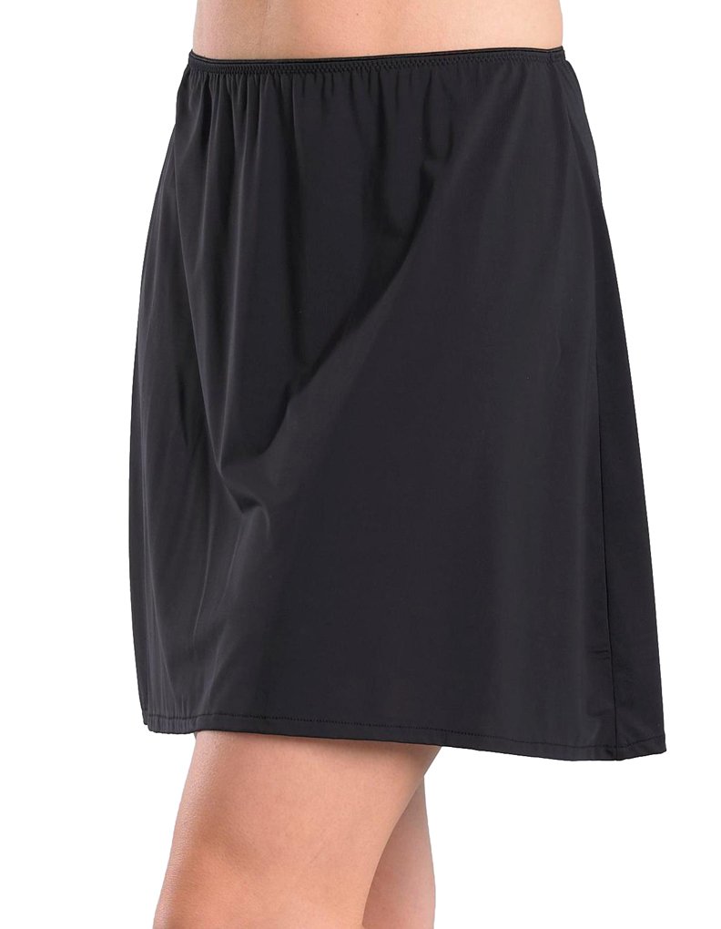 Slenderella Women's Black Gaspe Microfibre 22'' Length Waistslip Gl2710 16/18 Uk