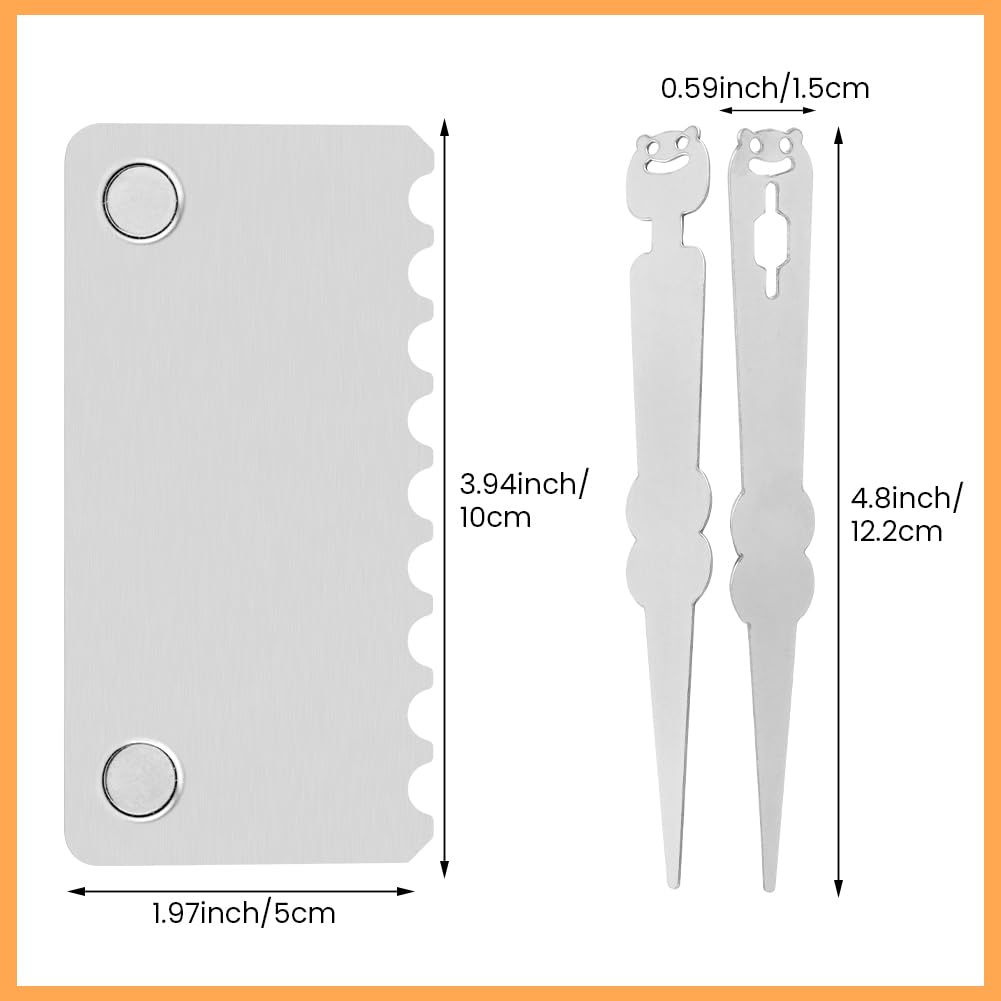 Barbecue Grease Gate Blocker, Stainless Steel Grill Grease Trap Food Filter Screen with Clip Grill Griddle Accessories(Sliver)
