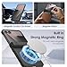 Maxdara for Galaxy Z Flip 7 Magnetic Case, with [Hidden Kickstand] [Compatible with MagSafe] [Built-in Screen Protector] [Hinge Protection] Phone Cover for Samsung Galaxy Z Flip 7, Black (Magnet)