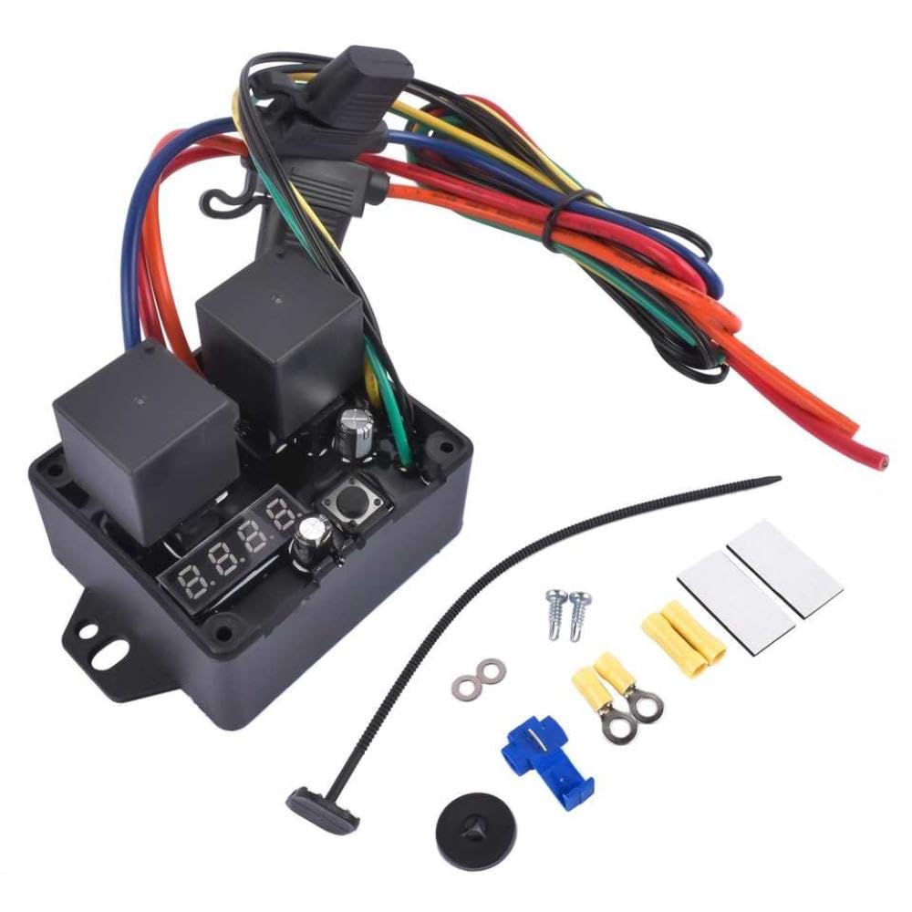 AP03 0444 Kit de Interruptor de Controlador de Ventiladores de radiador Digital Compatible con Sistemas de 12 V y 24 V Control de Velocidad de Ventilador Ajustable para enfriamiento del radiador