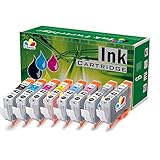 TS 8-PK CLI-42 CLI42, compatible ink cartridges for PIXMA PRO-100 printers (1 Black, 1 Cyan, 1 Gray, 1 Light Gray, 1 Magenta, 1 Yellow, 1 Photo Cyan, 1 Photo Magenta)