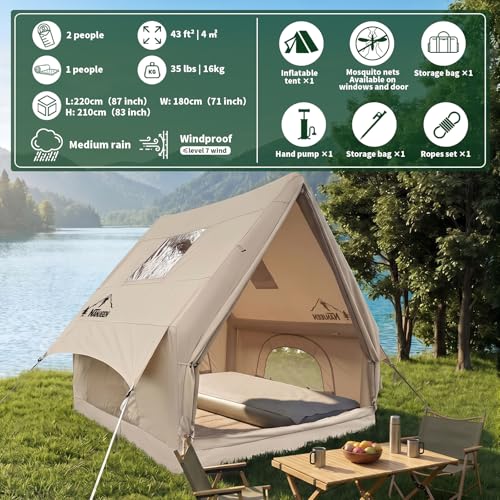 Tienda inflable de camping grande NANJEEN para 2 personas miniatura 2