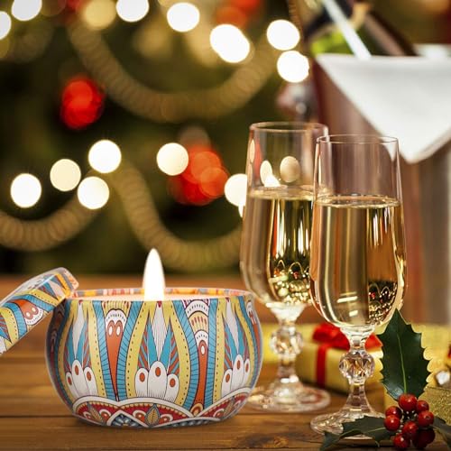 8 Pcs Scented Candles Gift Set With Iron Can, Soy Wax Portable Travel Candles Women Gift, Aromatherapy Candles For Yoga, Relaxation, Stress Relief, Air Refresh, Birthday, Anniversary - 4