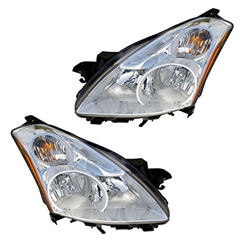 Image of TRQ Headlight Assembly Set NI2502190 NI2503190 Compatible with 2010-2012 Nissan Altima