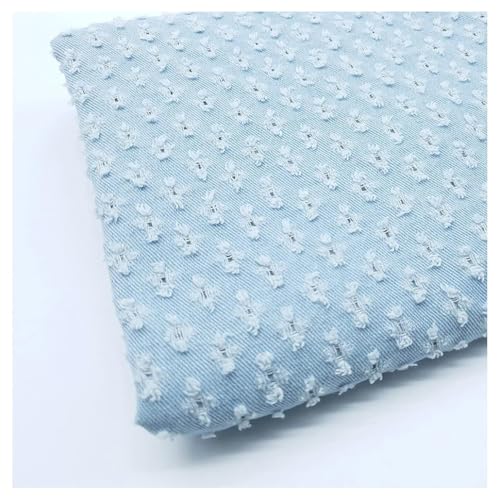 Tissu denim au mètre anti-effilochage 150 cm de large pour couture facile et DIY