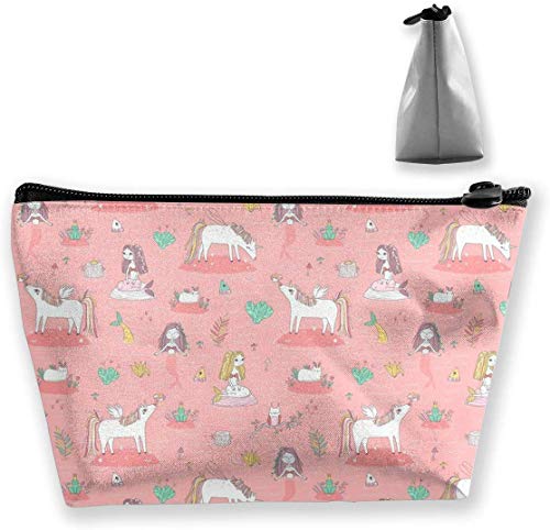 Preisvergleich Produktbild Reisetasche Kulturtasche mit Einhörnchen und Meerjungfrauen-Druck, stabiles Design, Reise-Zubehör