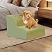 Fonowx Dog Stairs, Pet Stairs for Smaller and Elder Pets, with Removable Cover, Indoor Ramp Pet Foam Ladder Dog Steps for Tall Bed, 2 Layer 36x40x30cm Fonowx Dog Stairs, Pet Stairs for Smaller and Elder Pets, with Removable Cover, Indoor Ramp Pet Foam Ladder Dog Steps for Tall Bed, 2 Layer 36x40x30cm