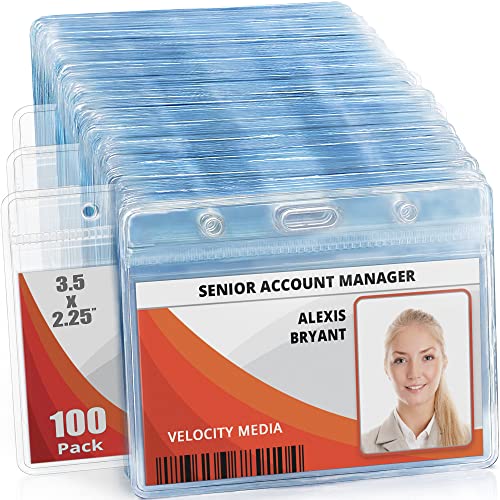 Porte-cartes d'identité horizontal Mifflin lot de 100 pochettes plastique claires