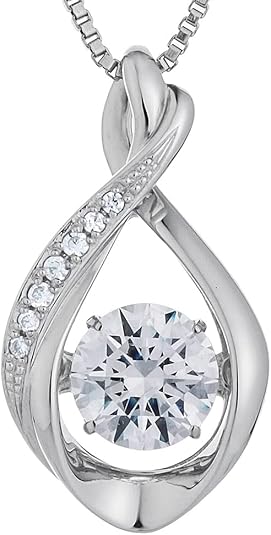 Amazon | [贅沢屋] ダンシングストーン ネックレス 大粒 1.0ct 特注