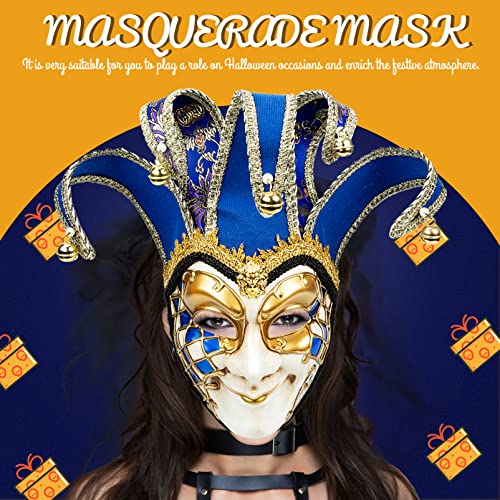 ABOOFAN Máscaras venezianas vintage alegres máscaras de Halloween fantasia de Halloween adereços fes