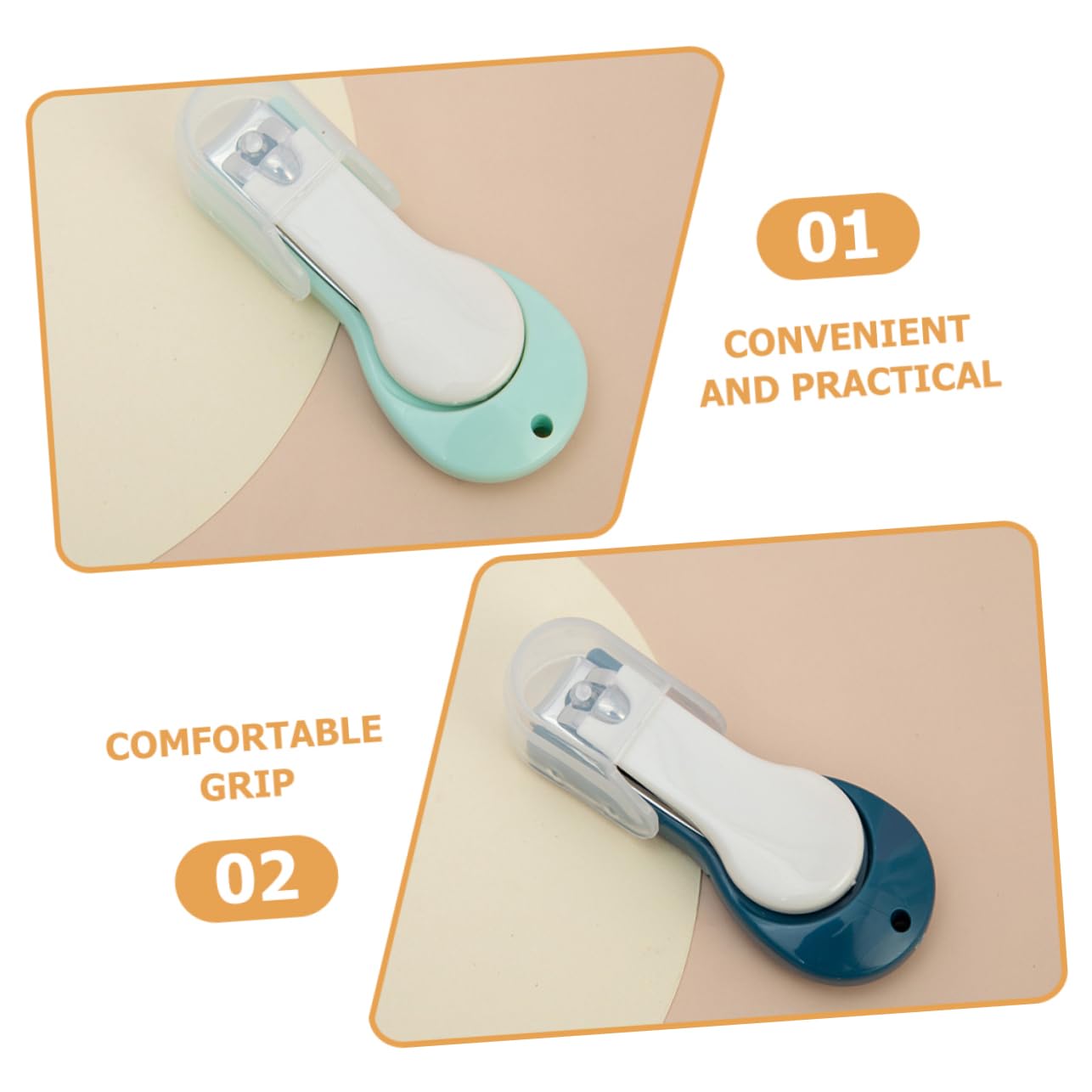 Yardwe 15 Stck Nagelknipser Teilig mit Gebogenen Edelstahlklingen Rutschfestem Silikongriff Sicherer Nagelpflege für Neugeborene und Kleinkinder Präzises Schneiden Blau