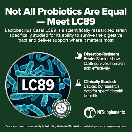 Image of Lactobacillus Casei Probiotic 240 Tablets (4 Month Supply) - 3 Billion CFU - Studied Strain LC89 - Digestive Health & Bowel Support - GMP Certified (240, Lactobacillus Casei)