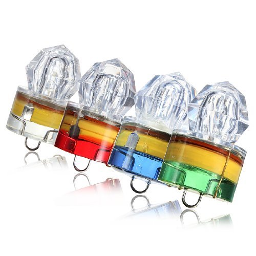 Water & Wood 1X LED Deep Sea Underwater Diamond Fishing Flashing Light Bait Lure Strobe(Color Sent Randomly)