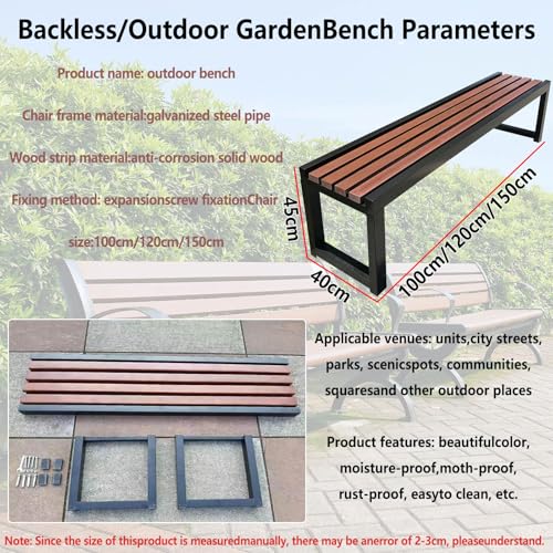 Banco de exterior resistente para terraza parque y zonas de cesped 5