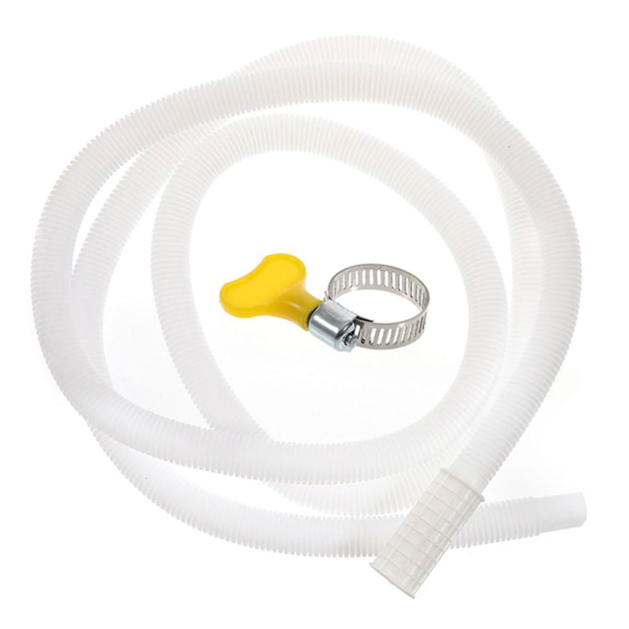 Tubo di Scarico Resistente al Sole per Condizionatore in PE e ABS Bianco con Fascette in Acciaio Inossidabile e Facile da Installare per Unità Esterna