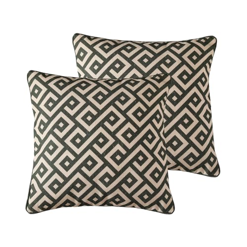 ISAENNE Design Linen Classic Vintage Throw Pillow Covers 18"x18" Pack