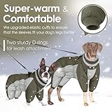 AOFITEE Winteroverall für Hunde - Wasserdichter Hundejacke Große Hunde mit Beinen, Winter Warmer Hundemantel mit Geschirr Gefütterter Hundeoverall, Wintermantel Hund für Deutscher Schäferhund