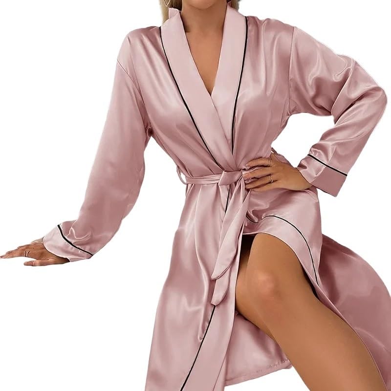 Bata Seda Mujer Camisón de verano hasta la rodilla for mujer