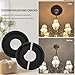 Tsnamay 2Pairs Black Ceiling Medallion Ceiling Light Covers,Split Light Medallion for Light Fixtures,9.84